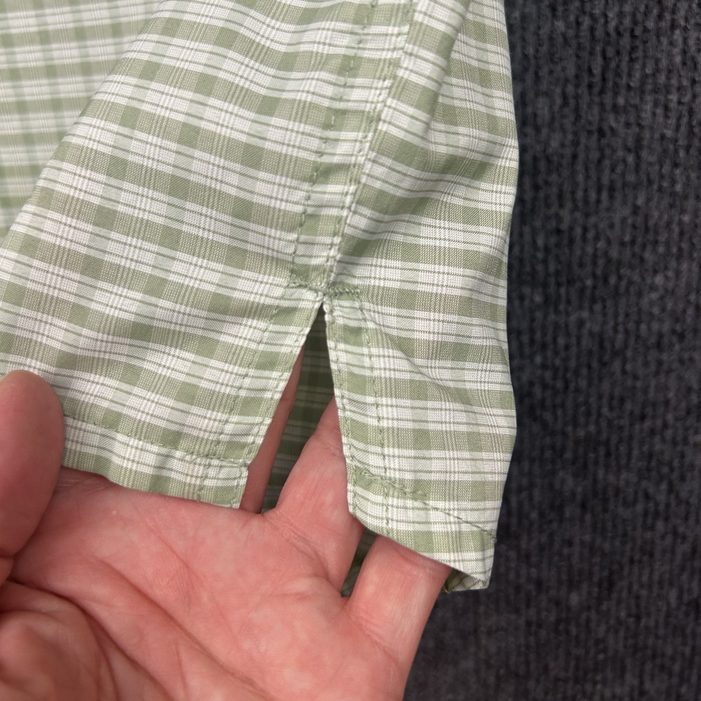 Ducks Unlimited Drake Waterfowl Shirt Large SS Button Down Green White Check - Picture 7 of 15